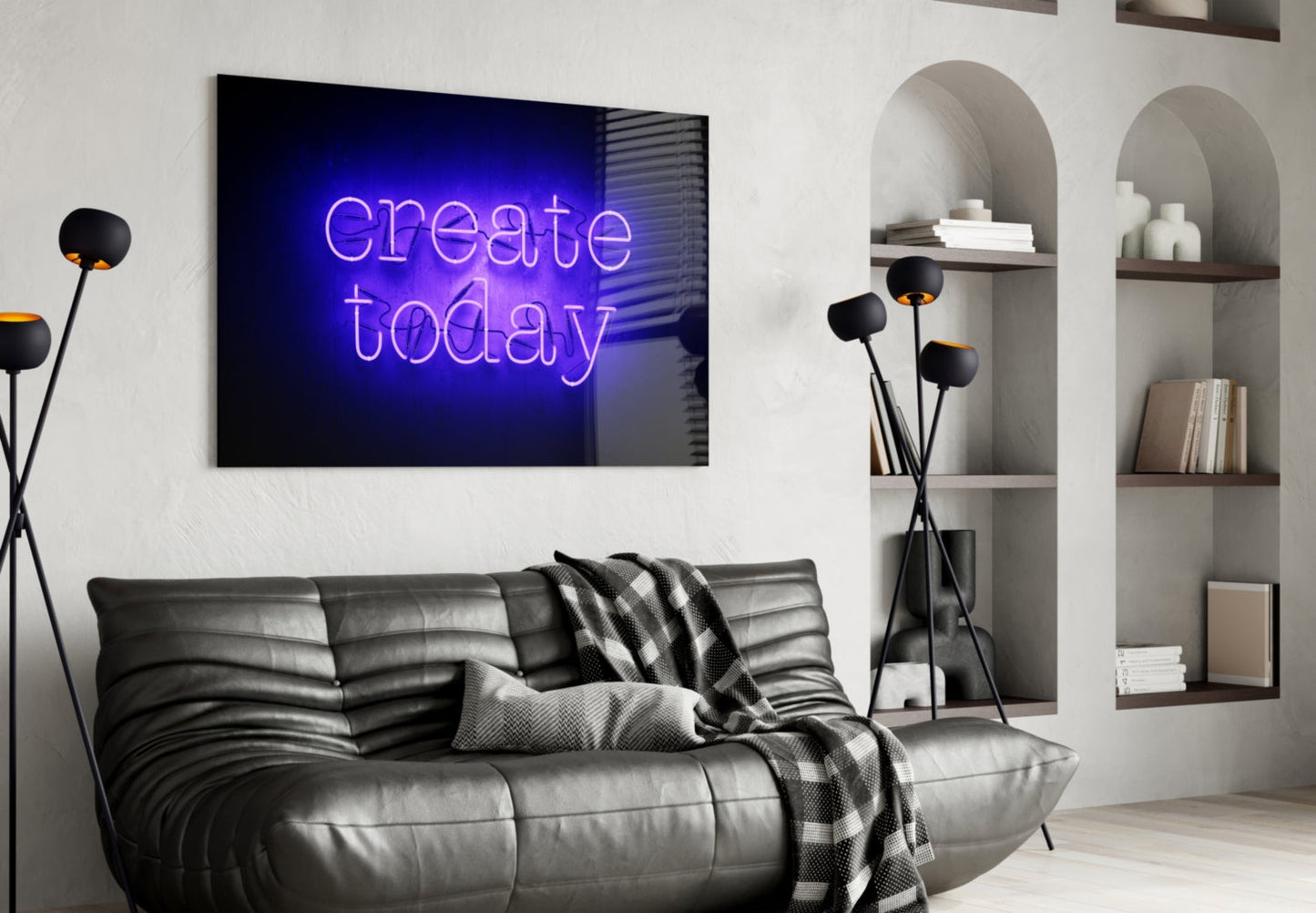 Create Today Glass Wall Art