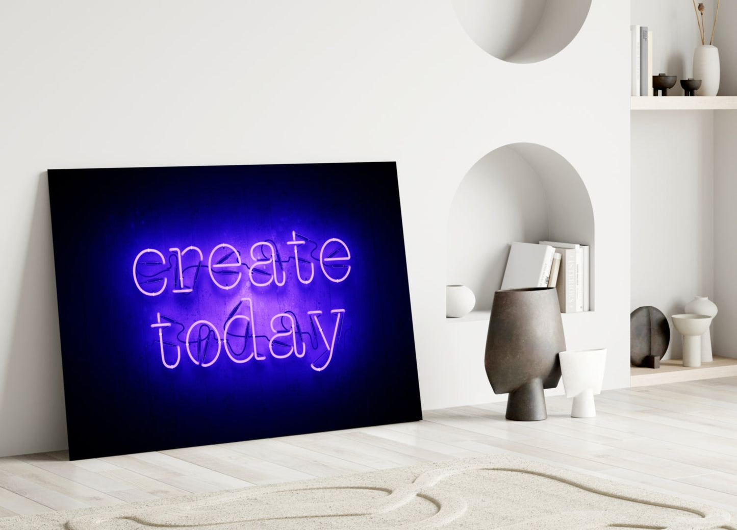 Create Today Glass Wall Art