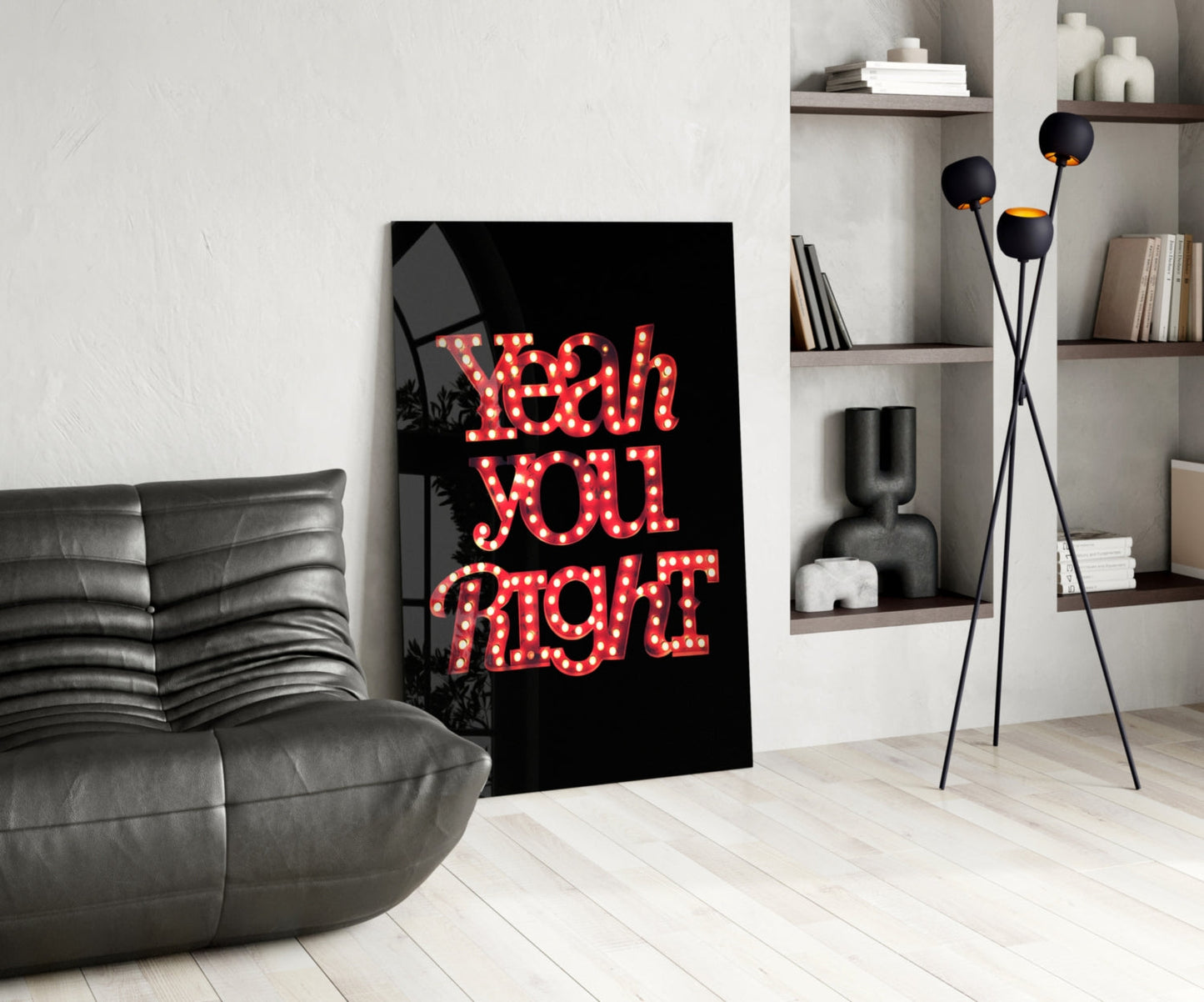 Yeah You Right Glass Wall Art