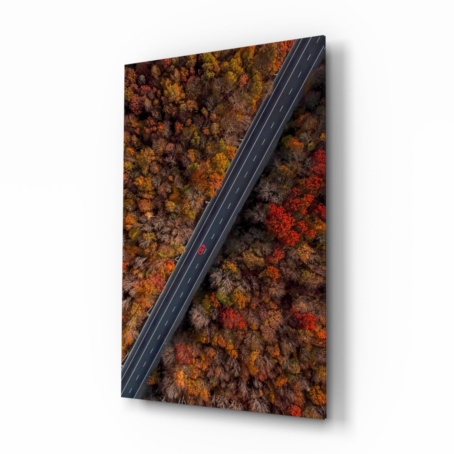 Autumn Glass Wall Art aerial highway