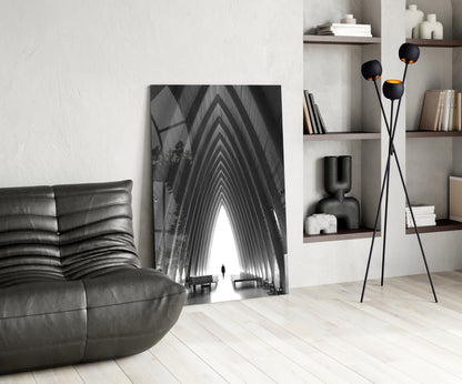 Wooden Cathedral Glass Wall Art