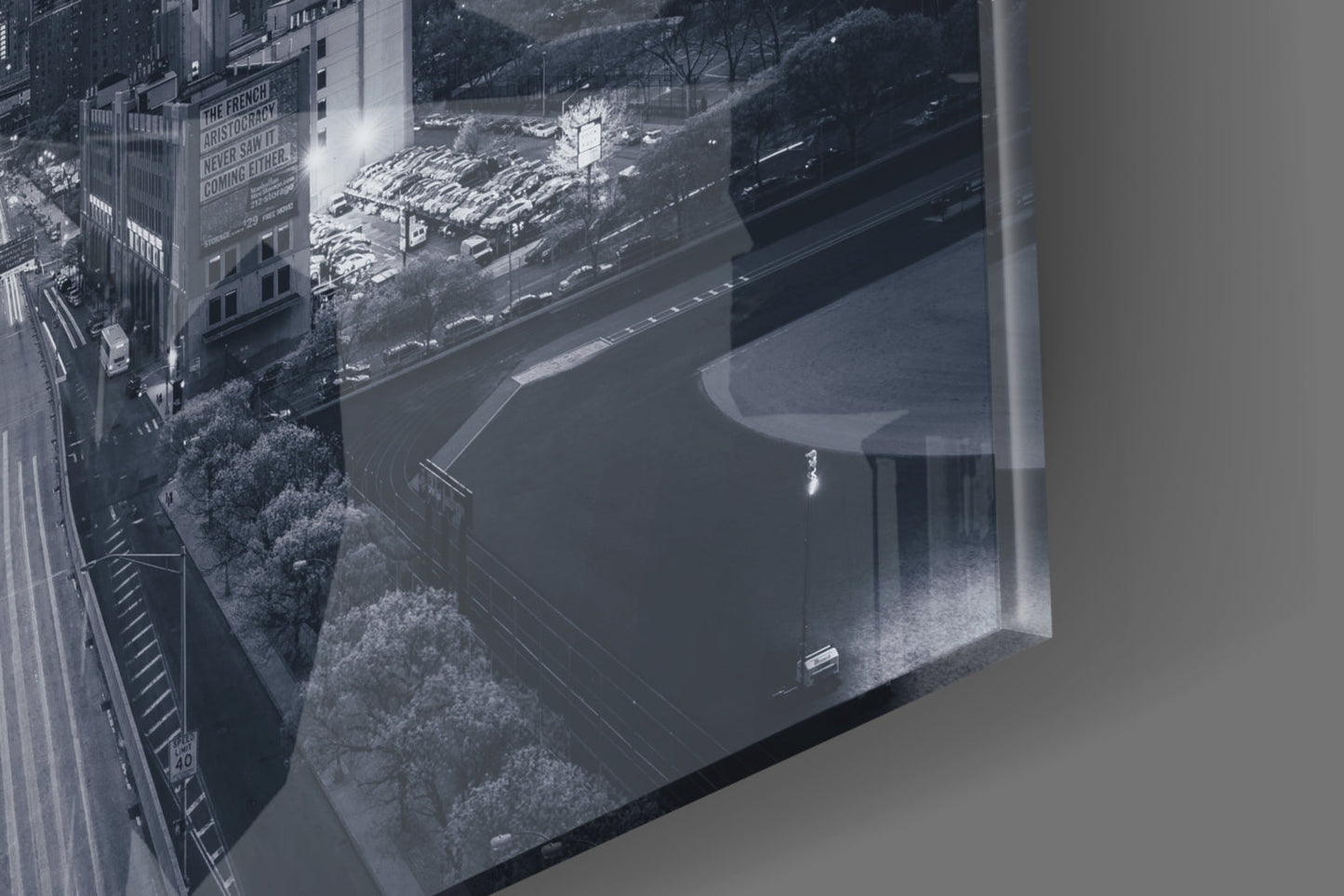 Manhattan Skyline Bridge Dusk Glass Wall Art