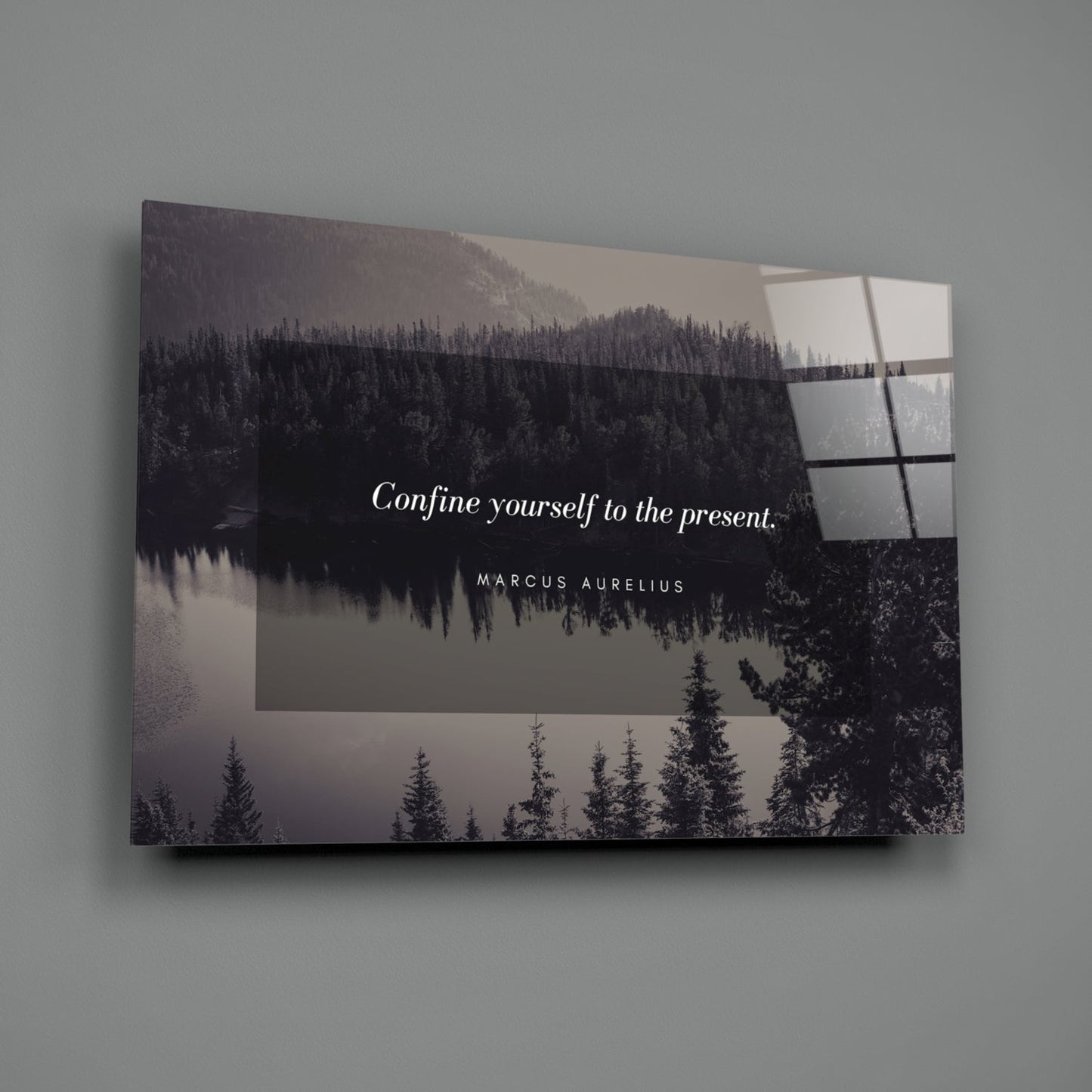 Confine Yourself Stoic Quote Glass Wall Art