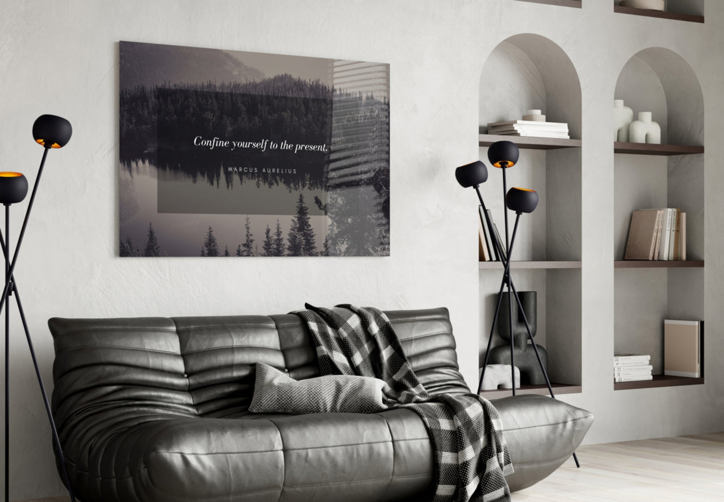 Confine Yourself Stoic Quote Glass Wall Art
