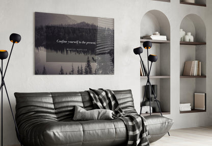 Confine Yourself Stoic Quote Glass Wall Art