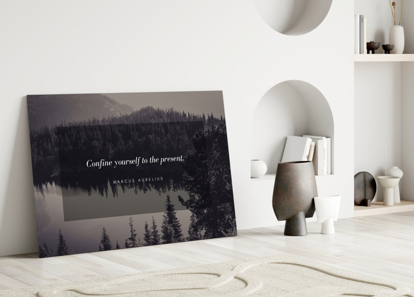 Confine Yourself Stoic Quote Glass Wall Art