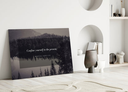 Confine Yourself Stoic Quote Glass Wall Art