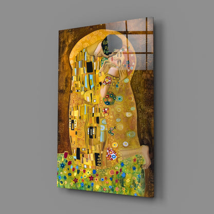 Klimt The Kiss Glass Wall Art