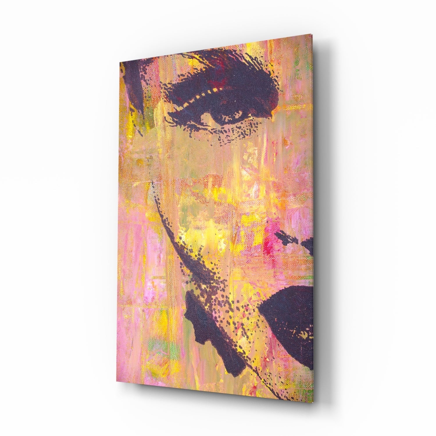 Stencil portrait glass wall art