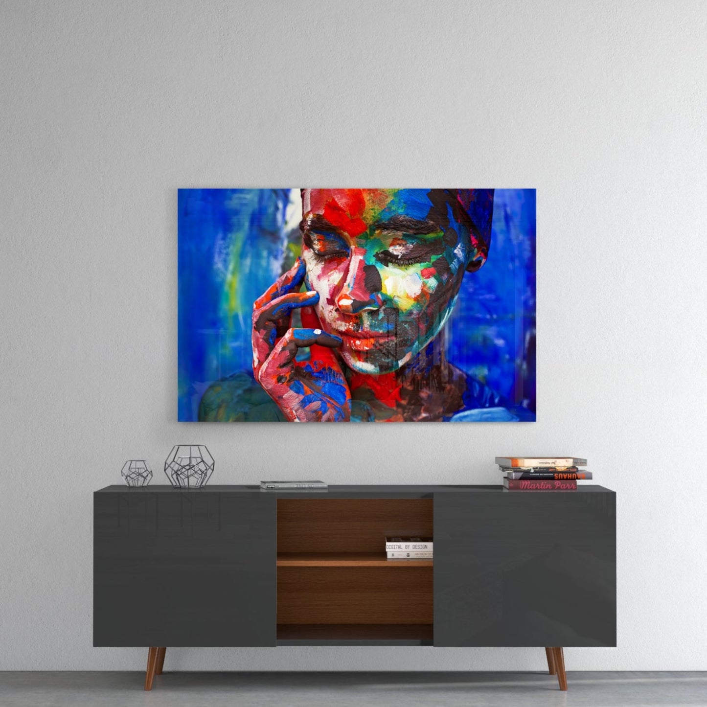 Cobalt Multicolor Glass Wall Art