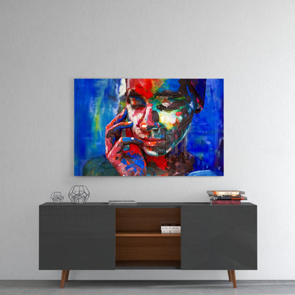 Cobalt Multicolor Glass Wall Art
