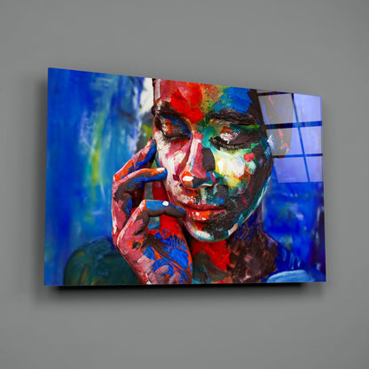 Cobalt Multicolor Glass Wall Art