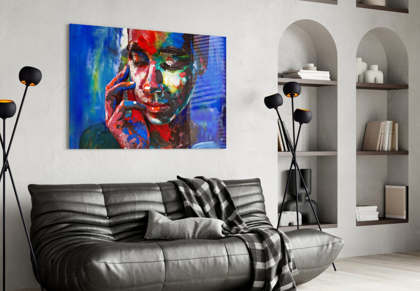 Cobalt Multicolor Glass Wall Art