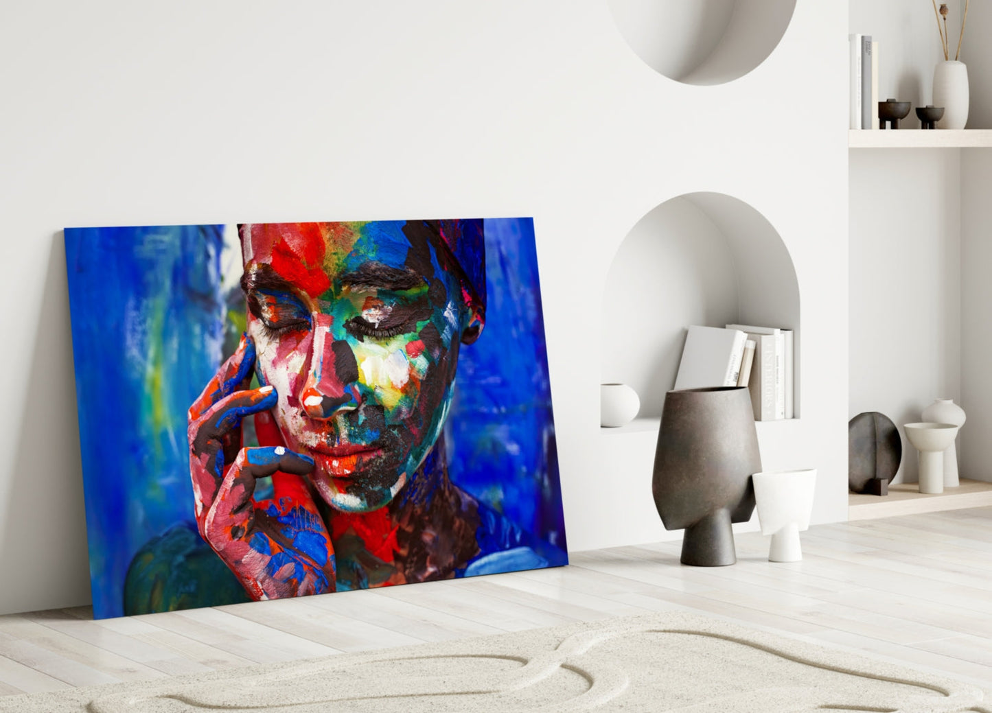 Cobalt Multicolor Glass Wall Art