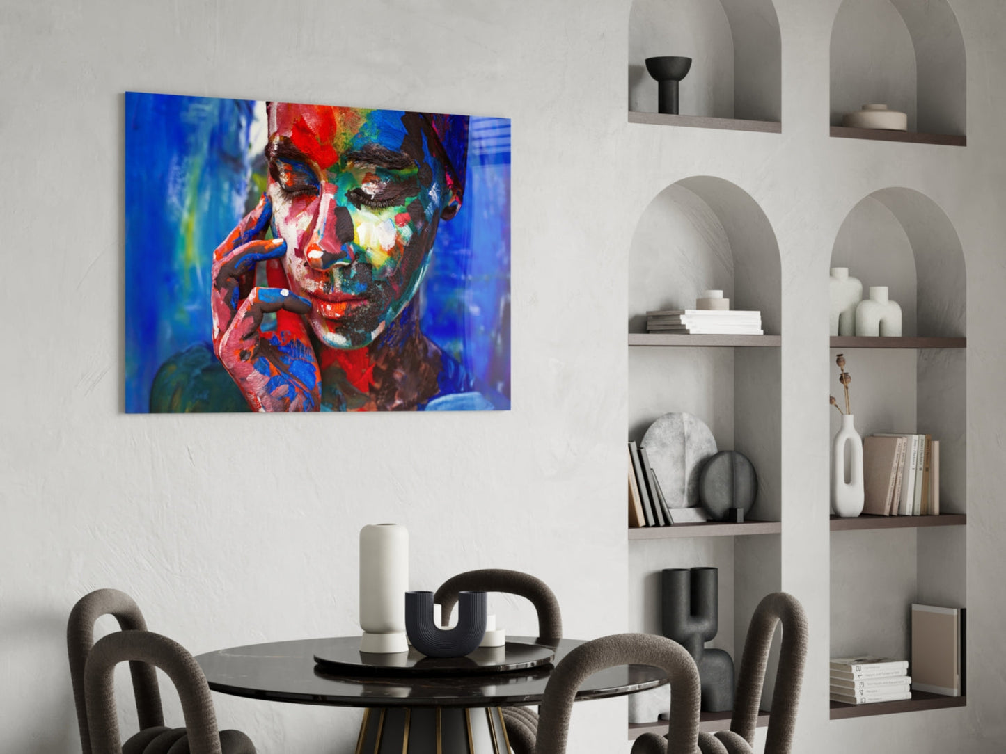 Cobalt Multicolor Glass Wall Art