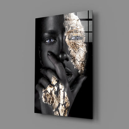 Gold Leaf Portrait Glass Wall Art