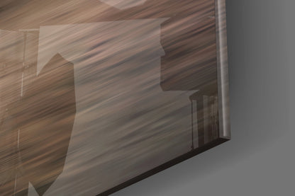 Rocky Coast Sunset Waves Glass Wall Art