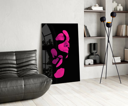 Fragmented Face Glass Wall Art