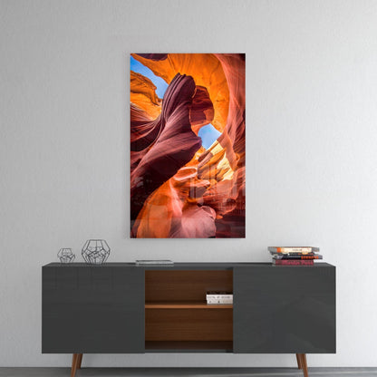 Slot Canyon Glass Wall Art