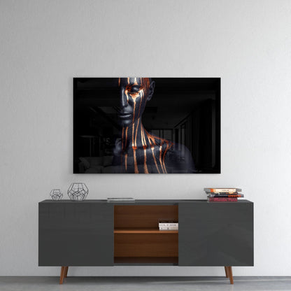 Copper Tears Glass Wall Art