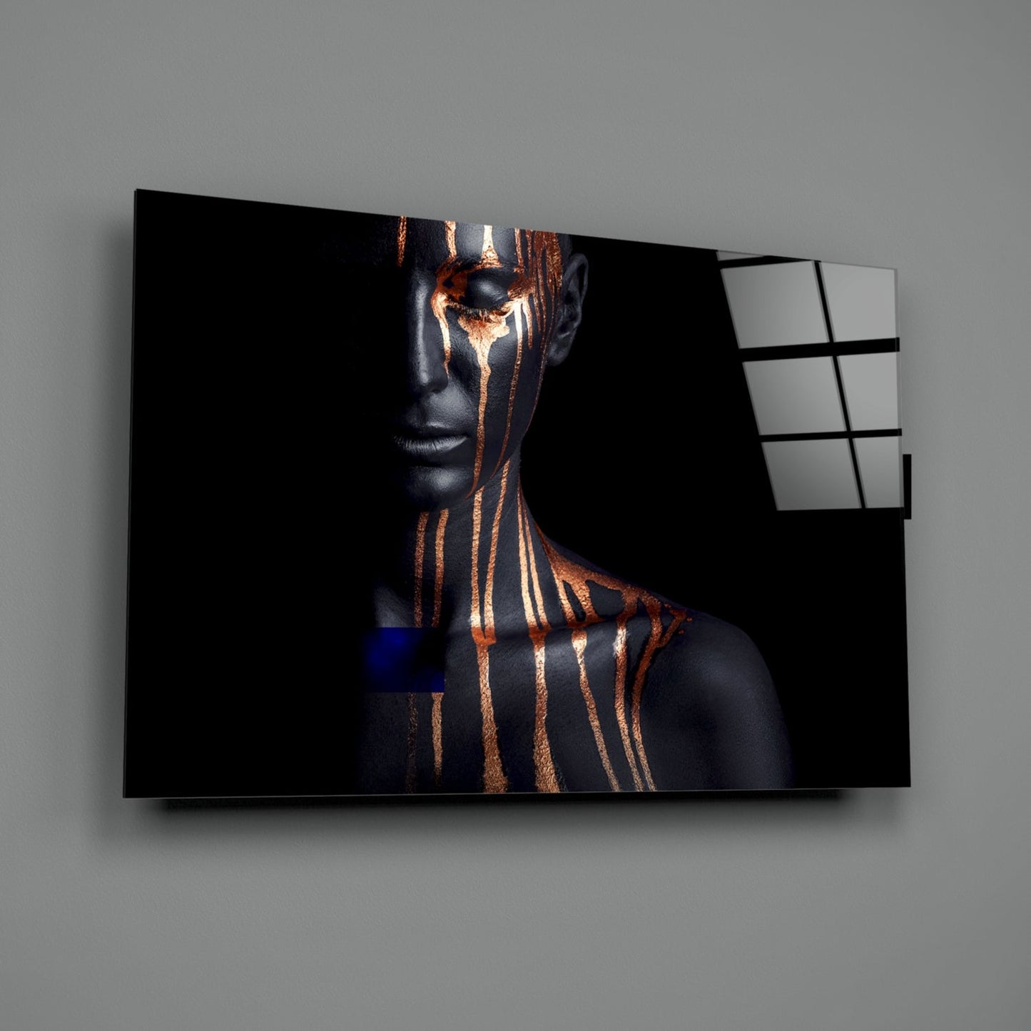 Copper Tears Glass Wall Art