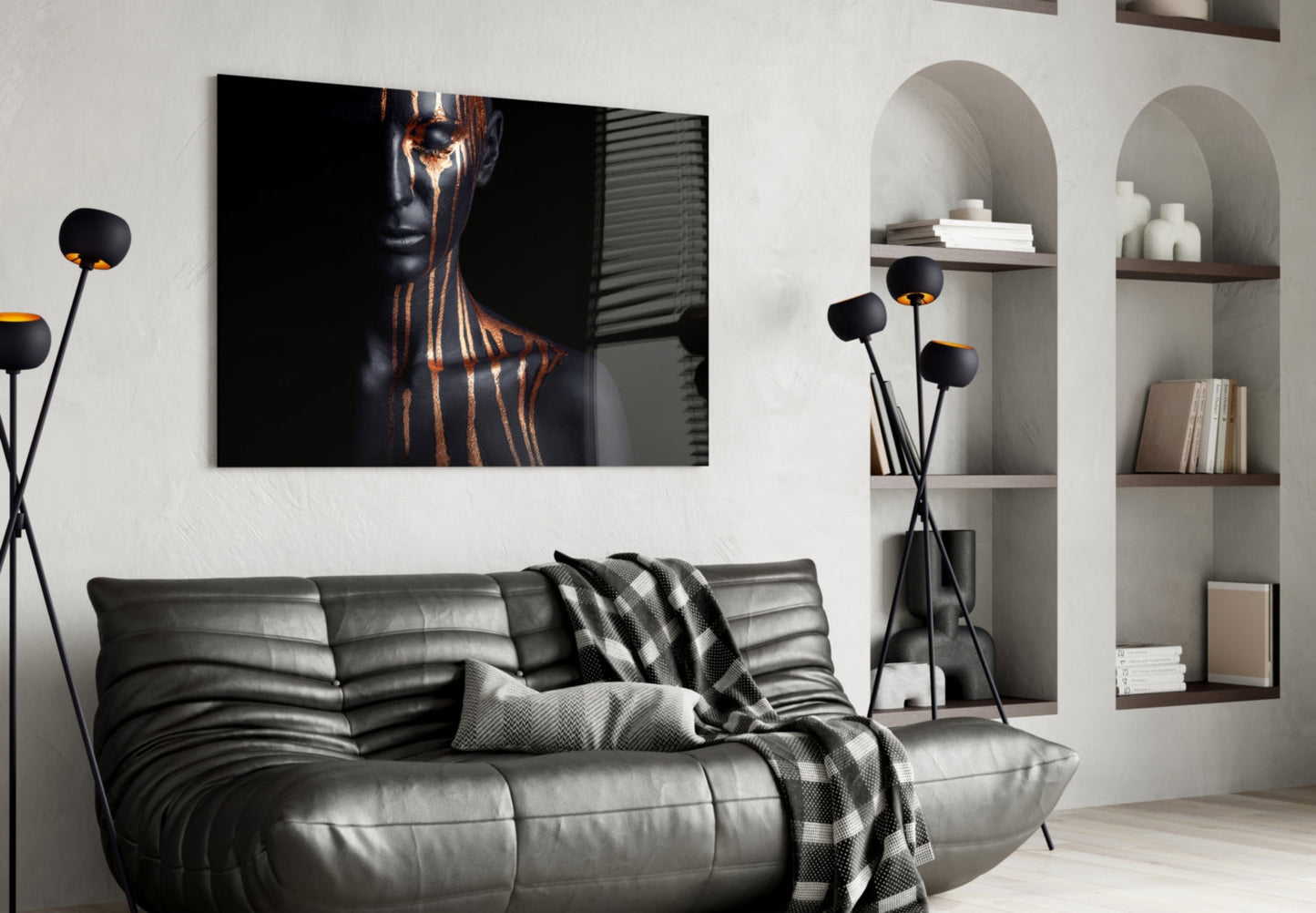 Copper Tears Glass Wall Art