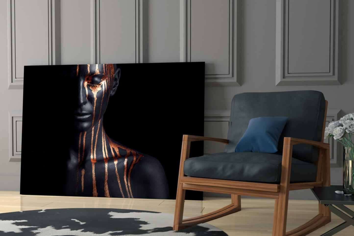 Copper Tears Glass Wall Art