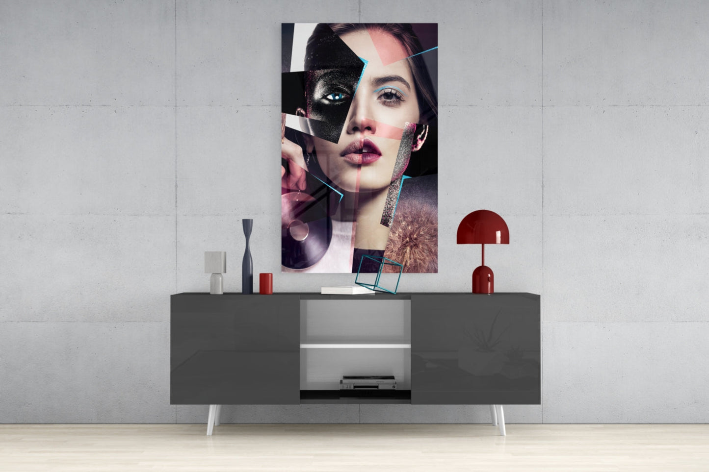 Fragmented Muse Glass Wall Art