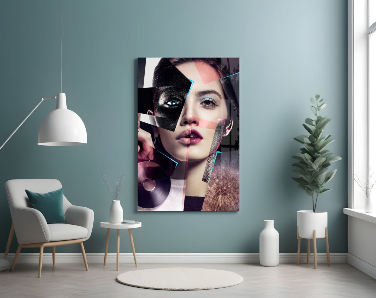 Fragmented Muse Glass Wall Art