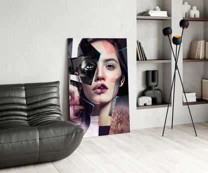 Fragmented Muse Glass Wall Art