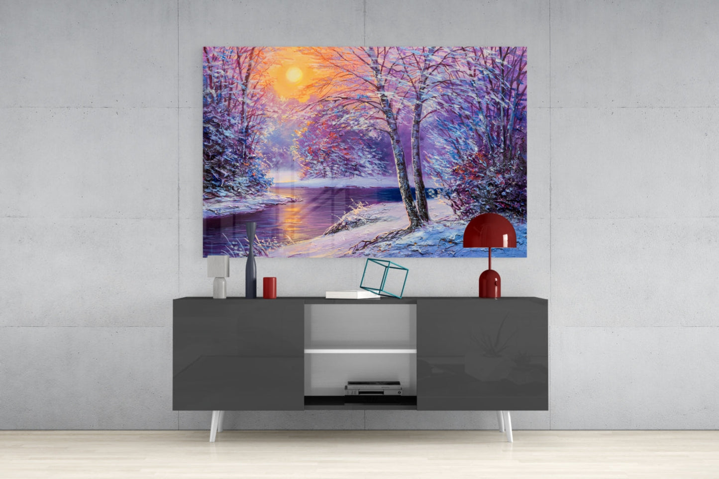 Winter's Day Glass Wall Art