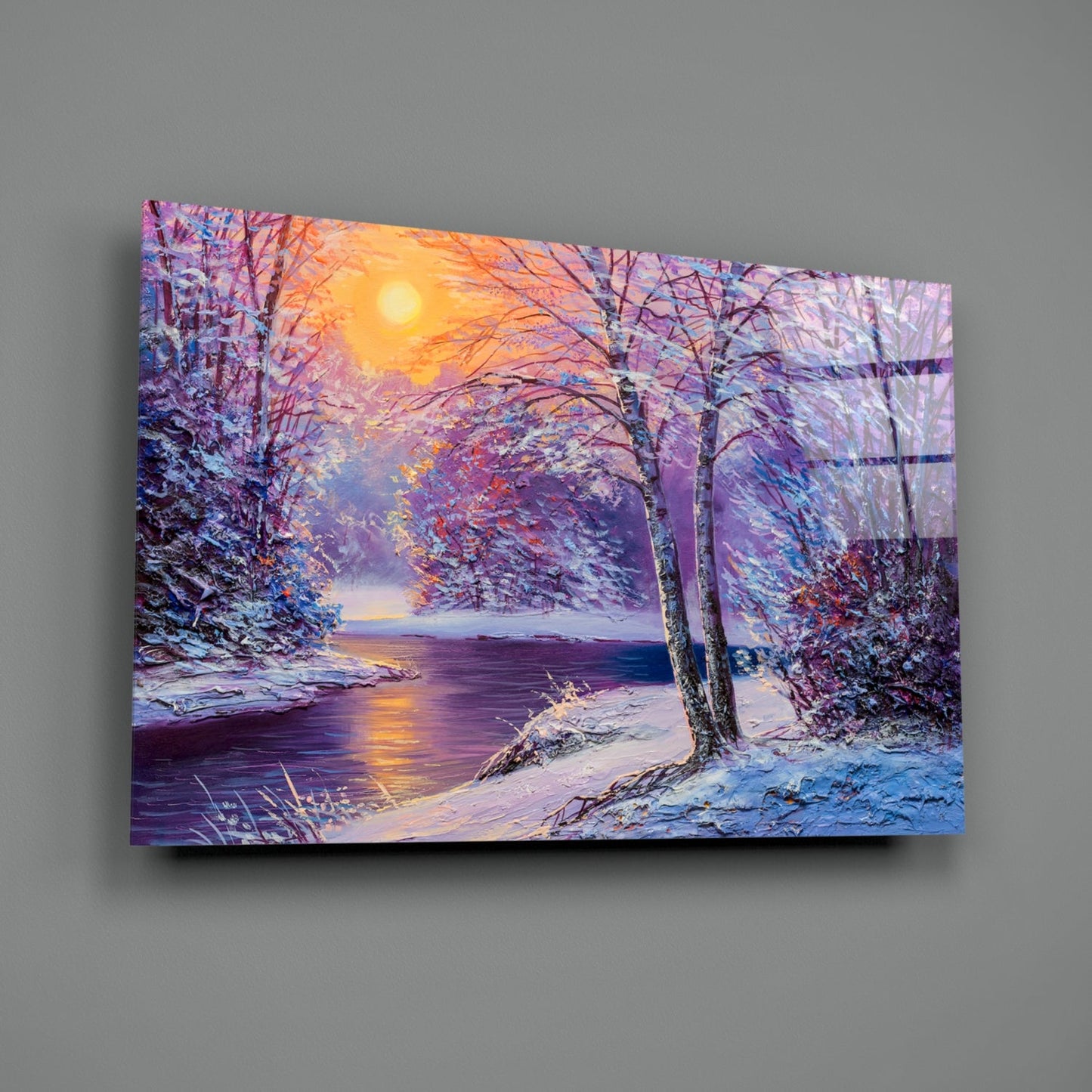 Winter's Day Glass Wall Art