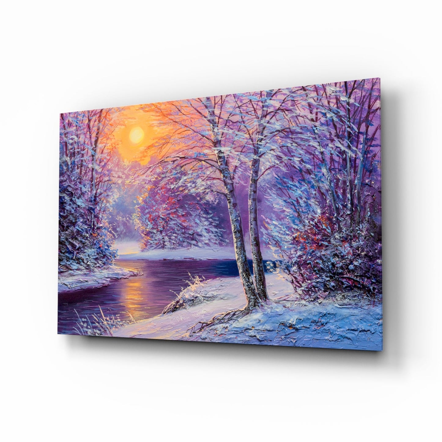 Winter's Day Glass Wall Art