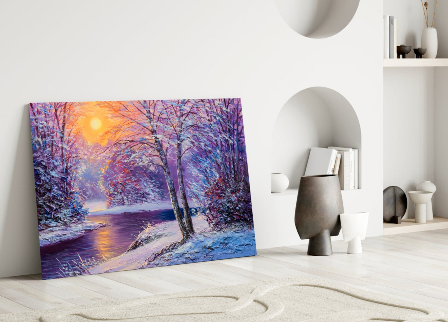 Winter's Day Glass Wall Art