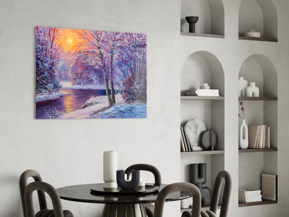 Winter's Day Glass Wall Art