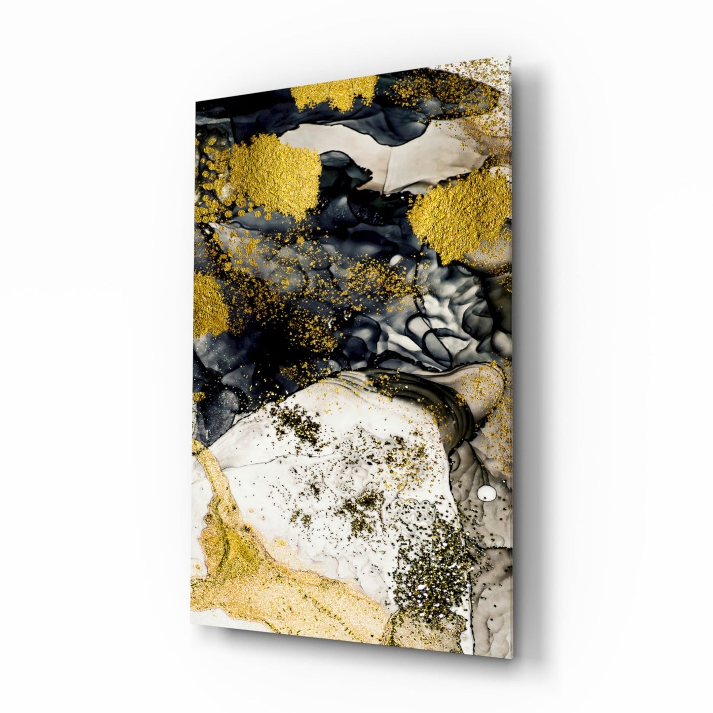Dance of Yellow abstract glass wall art