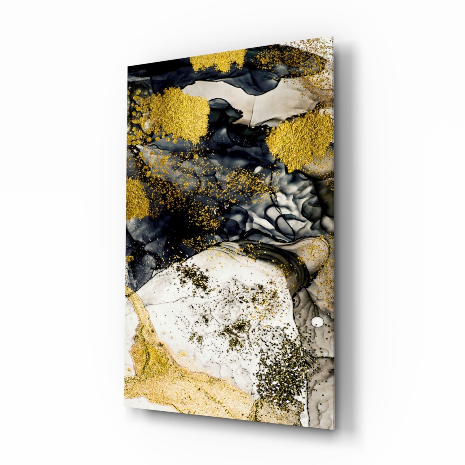 Dance of Yellow abstract glass wall art
