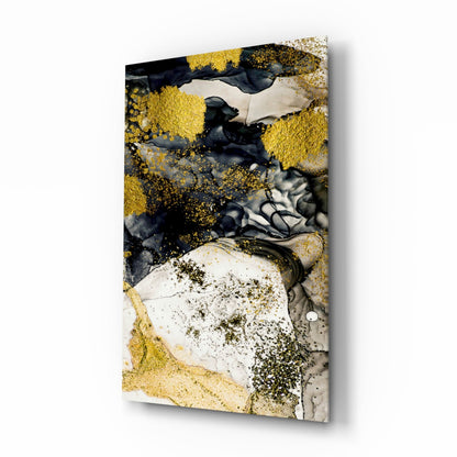 Dance of Yellow abstract glass wall art
