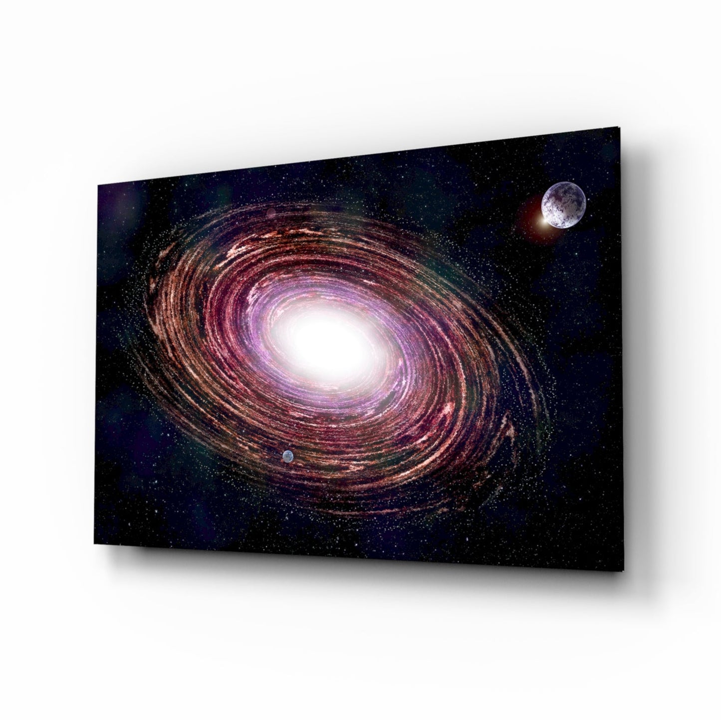 Milky Way Glass Wall Art spiral galaxy