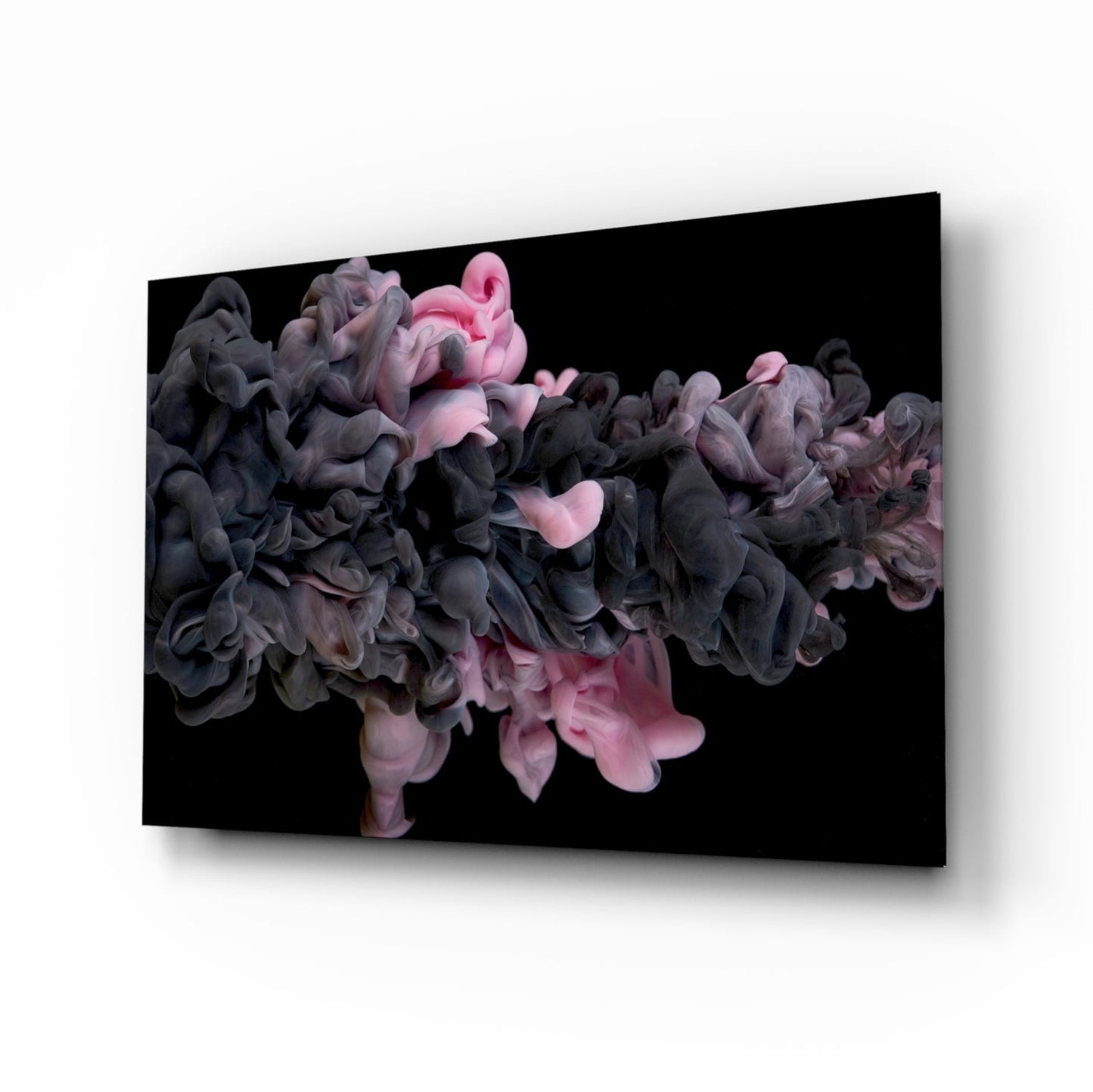 Pink smoke glass wall art