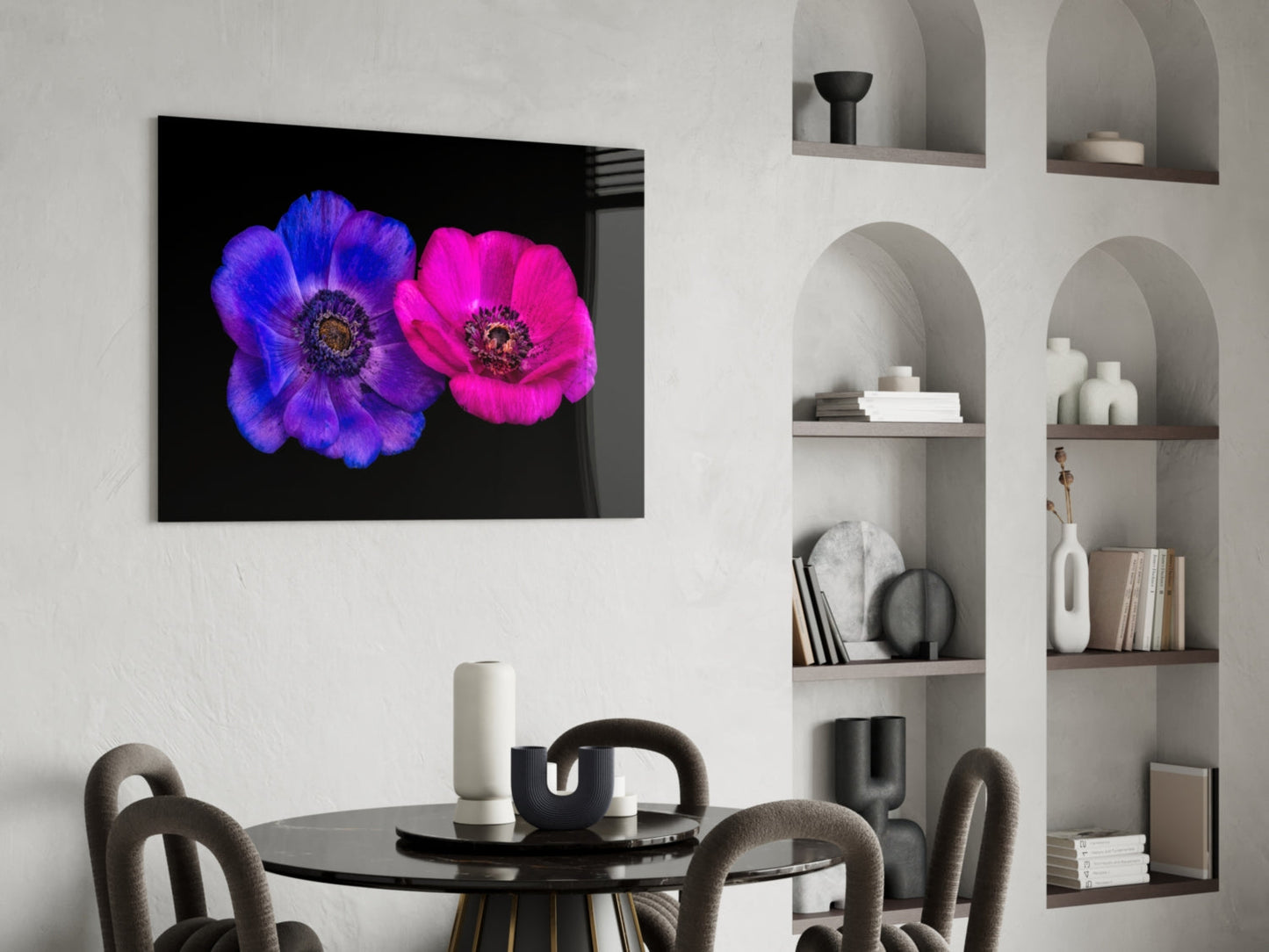Anemone Bloom Floral Glass Wall Art