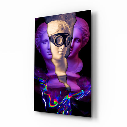 Modern Sculpture Glass Wall Art tempered glass