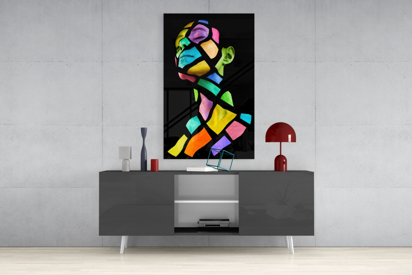 Stained Glass Mosaic Figure Wall Art