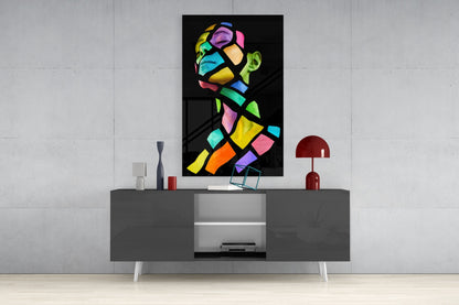 Stained Glass Mosaic Figure Wall Art