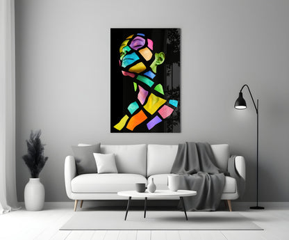 Stained Glass Mosaic Figure Wall Art