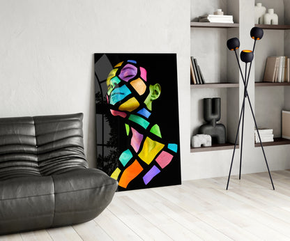 Stained Glass Mosaic Figure Wall Art