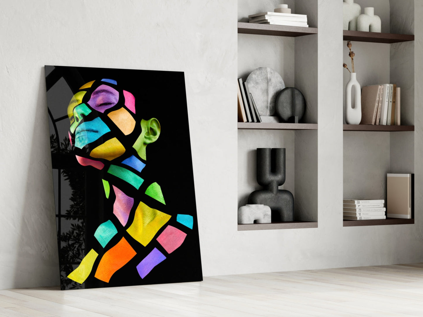 Stained Glass Mosaic Figure Wall Art
