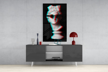 Apollo Bust Steampunk Goggles Glass Wall Art