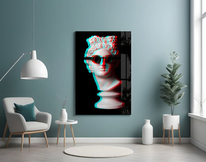 Apollo Bust Steampunk Goggles Glass Wall Art