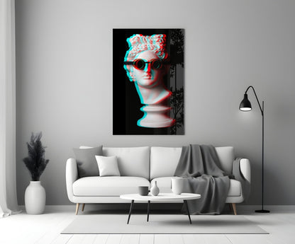 Apollo Bust Steampunk Goggles Glass Wall Art